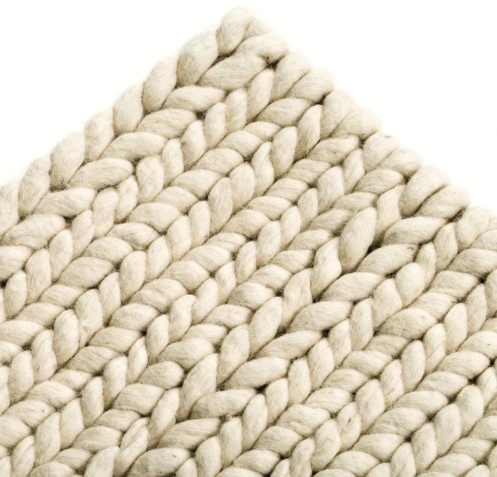 Vloerkleed in wol, Diano, tricot effect