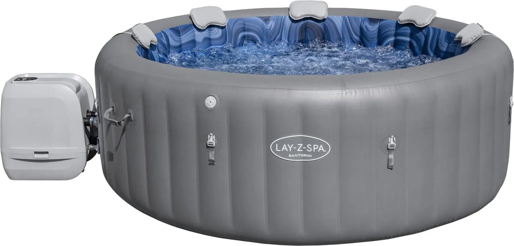 Bestway Lay-Z-Spa Santorini Energy-Efficient Smart HydroJet Pro - 5-7 personen - energiezuinig!