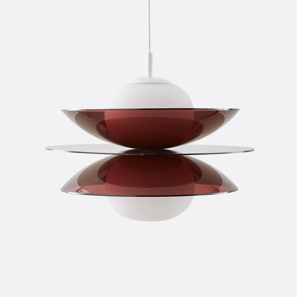 Hanglamp van plexiglas en opalineglas, Okara