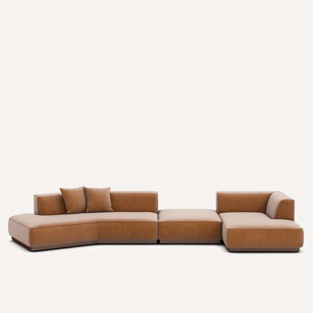 Open hoekbank rechts XL fluweel, JACOPO