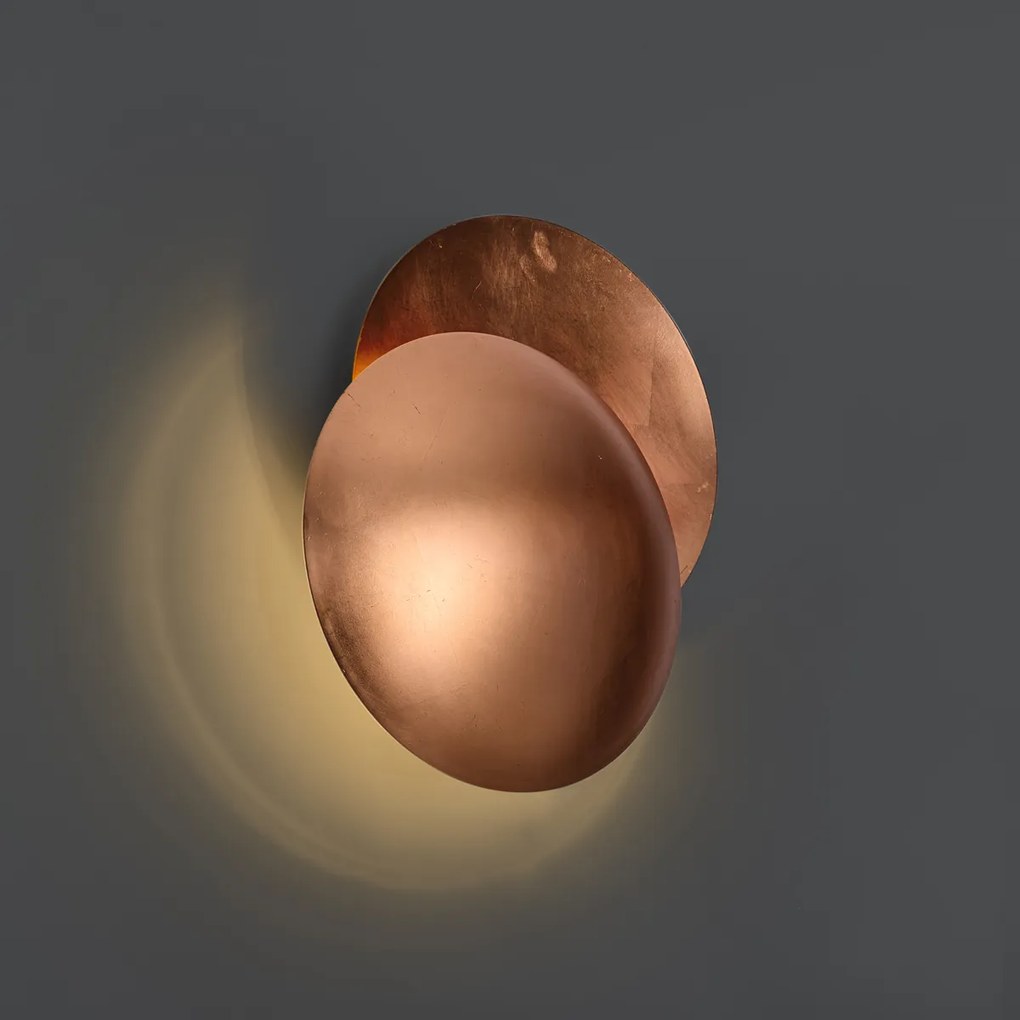 Moderne wandlamp koper 34.5cm 2-lichts - Sunrise