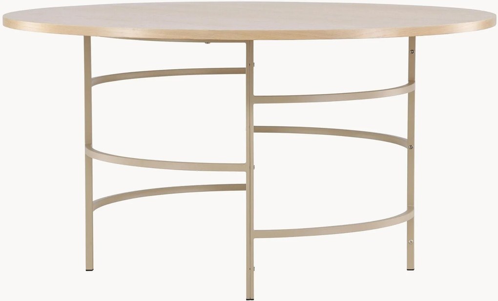 Ronde eettafel Copenhagen met houtlook tafelblad, Ø 140 cm