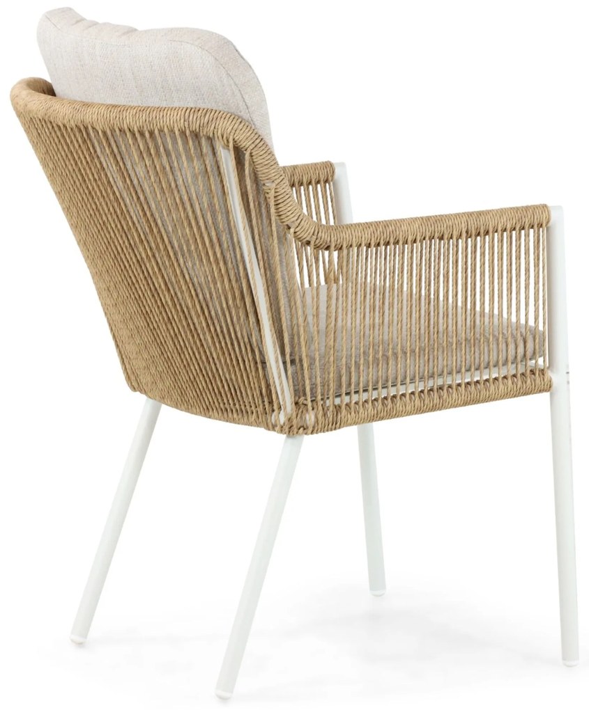 Tuinstoel Aluminium/rope Wit Hartman Cairo