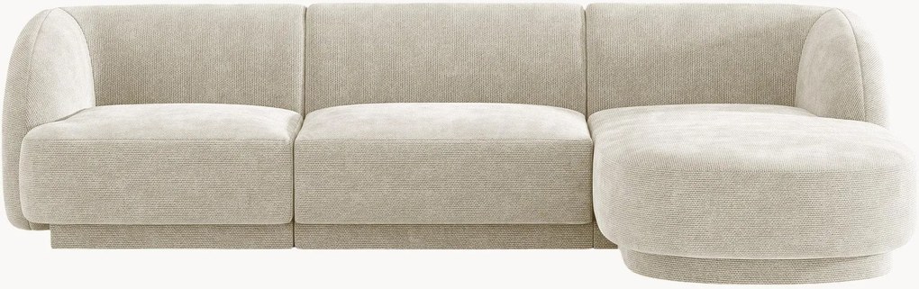 Chenille hoekbank Miley (4-zits)