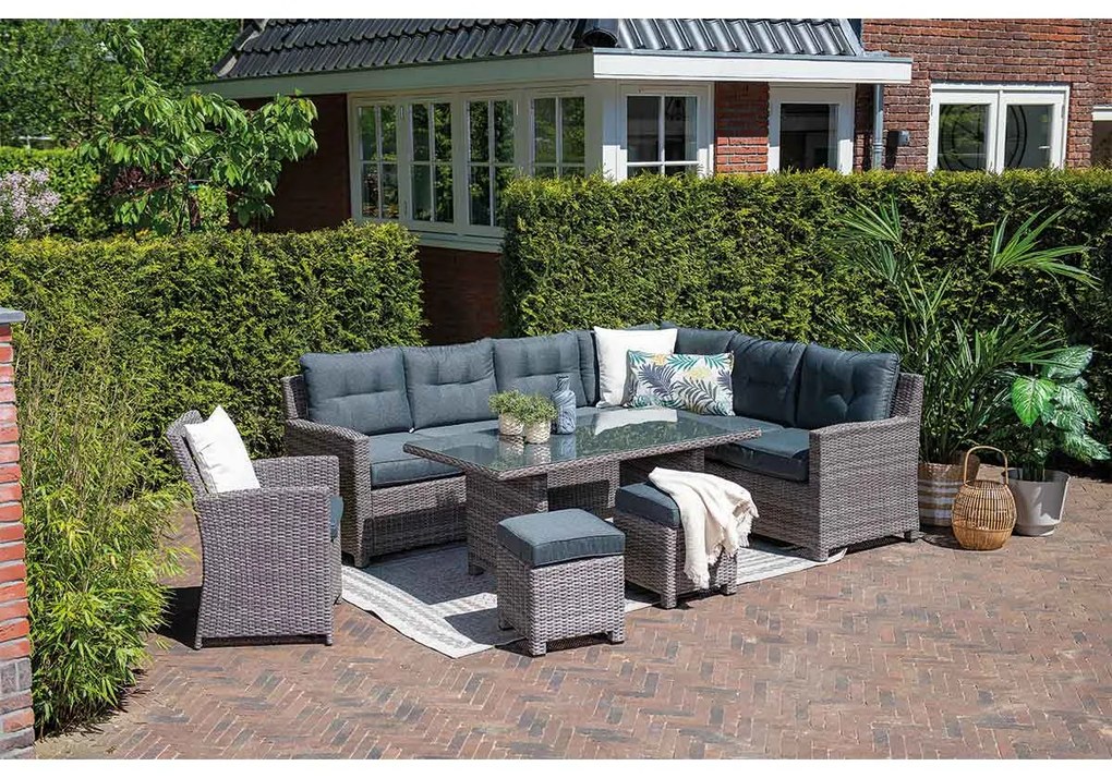 Garden Impressions Jaru lounge dining set 6-delig rechts - luxe kussens