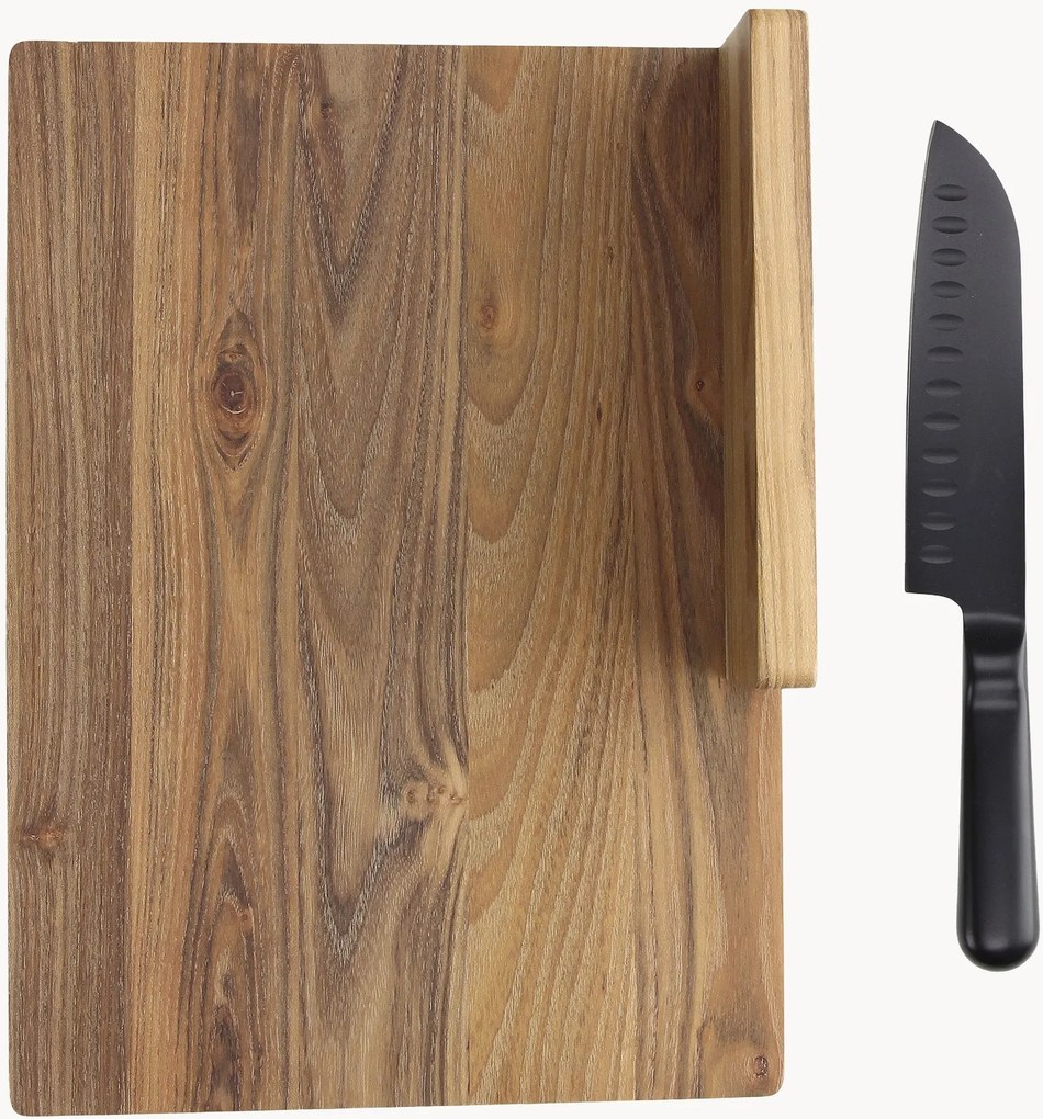 Snijplank Starbamboo van bamboehout met Santoku mes