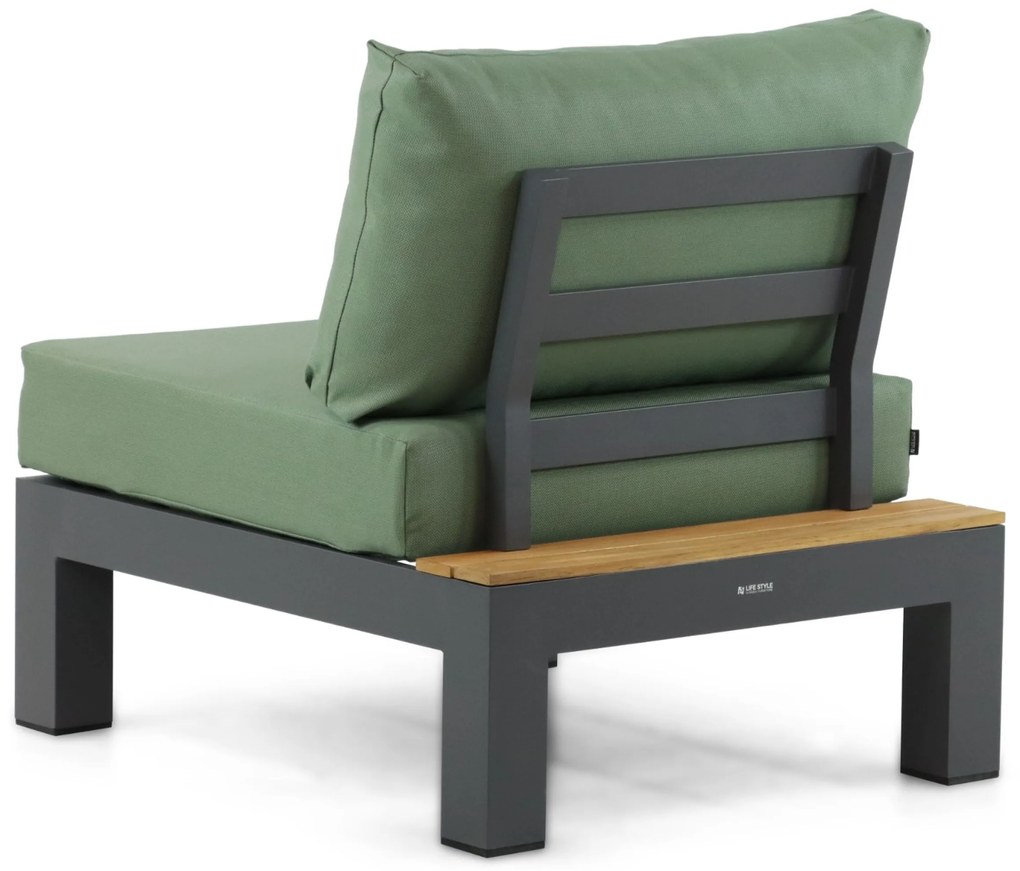 Loungeset 6 personen Aluminium/Teak Grijs Lifestyle Garden Furniture Vittoria