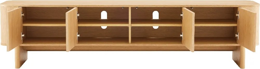 Eiken Tv-meubel Scandinavisch 200 Cm - 200x42x50cm.