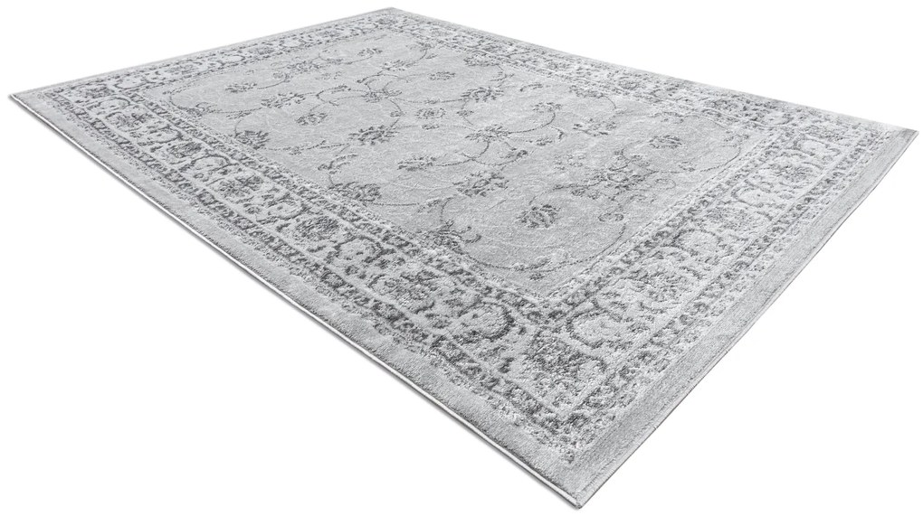 Tapijt MEFE modern 2312 Ornament, kader - Structureel, twee poolhoogte , grijskleuring