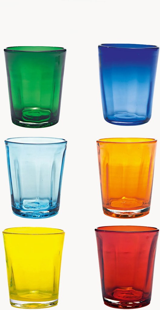 Handgemaakte tumblers Bei, 6-delig