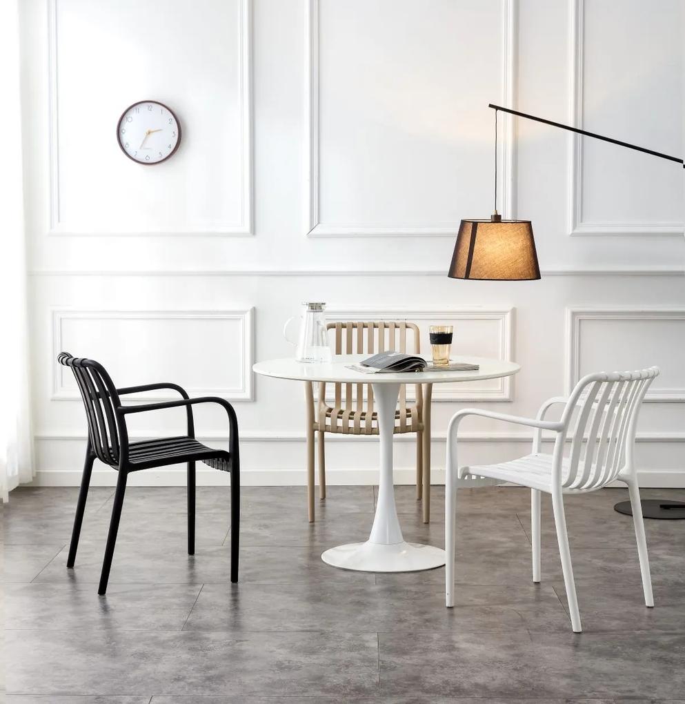 JULIAN beige - moderne stoel voor de keuken, tuin, café (stapelbaar)