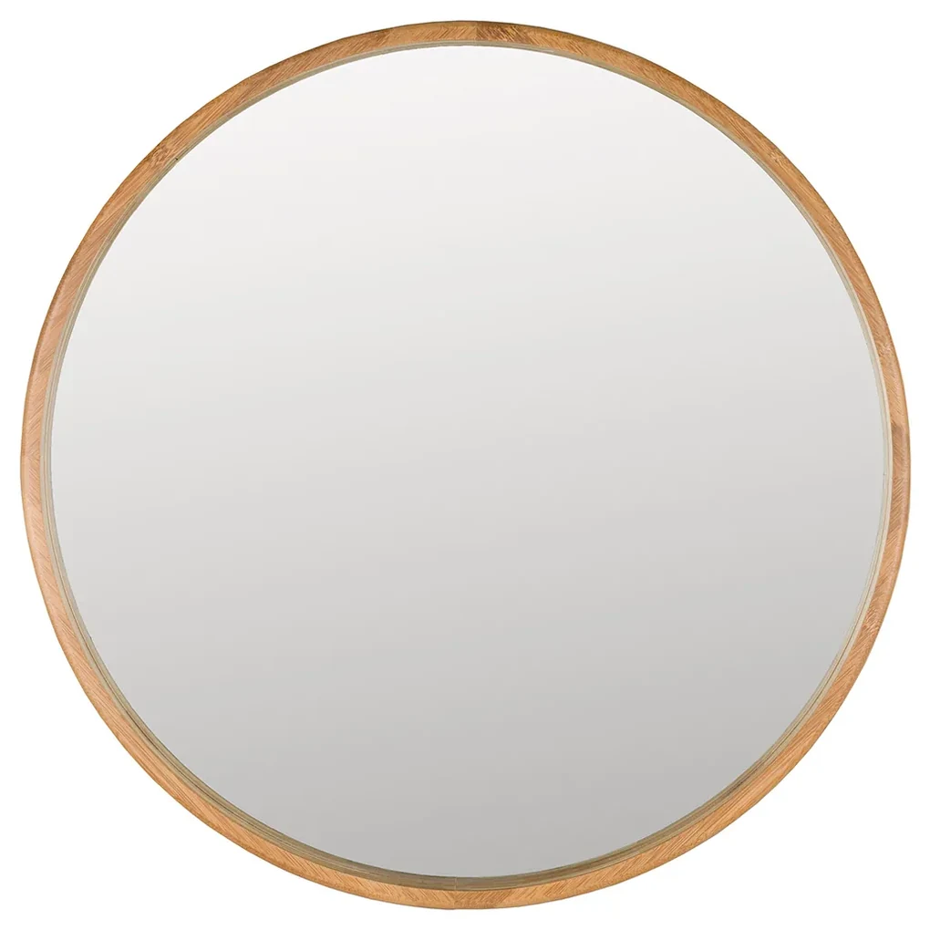 Dutchbone Caroun Grote Ronde Spiegel Van Bamboe 80 Cm - 80x4cm