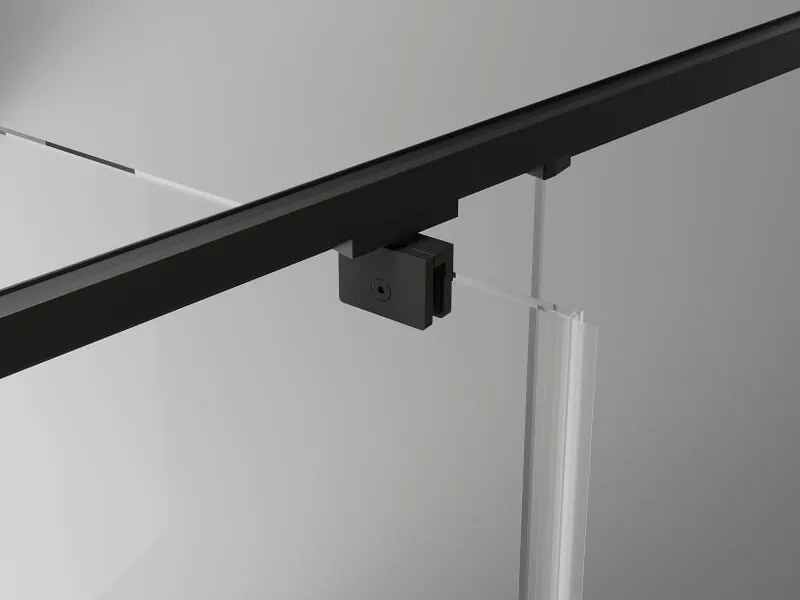 Mexen Exo draaibare douchecabine 90 x 90 cm, transparant, zwart - 8181-090-090-70-00