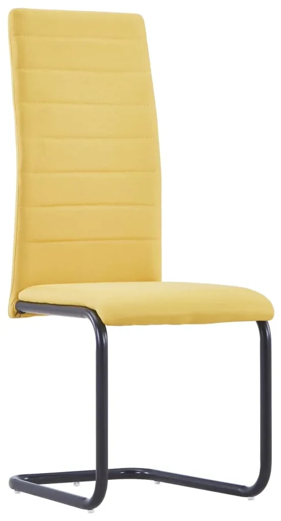 vidaXL Eetkamerstoelen 4 st stof geel