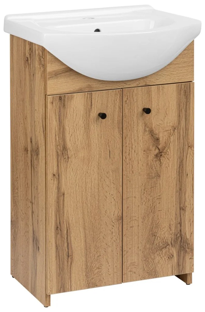 Plazan Basic badkamermeubel 50cm eiken