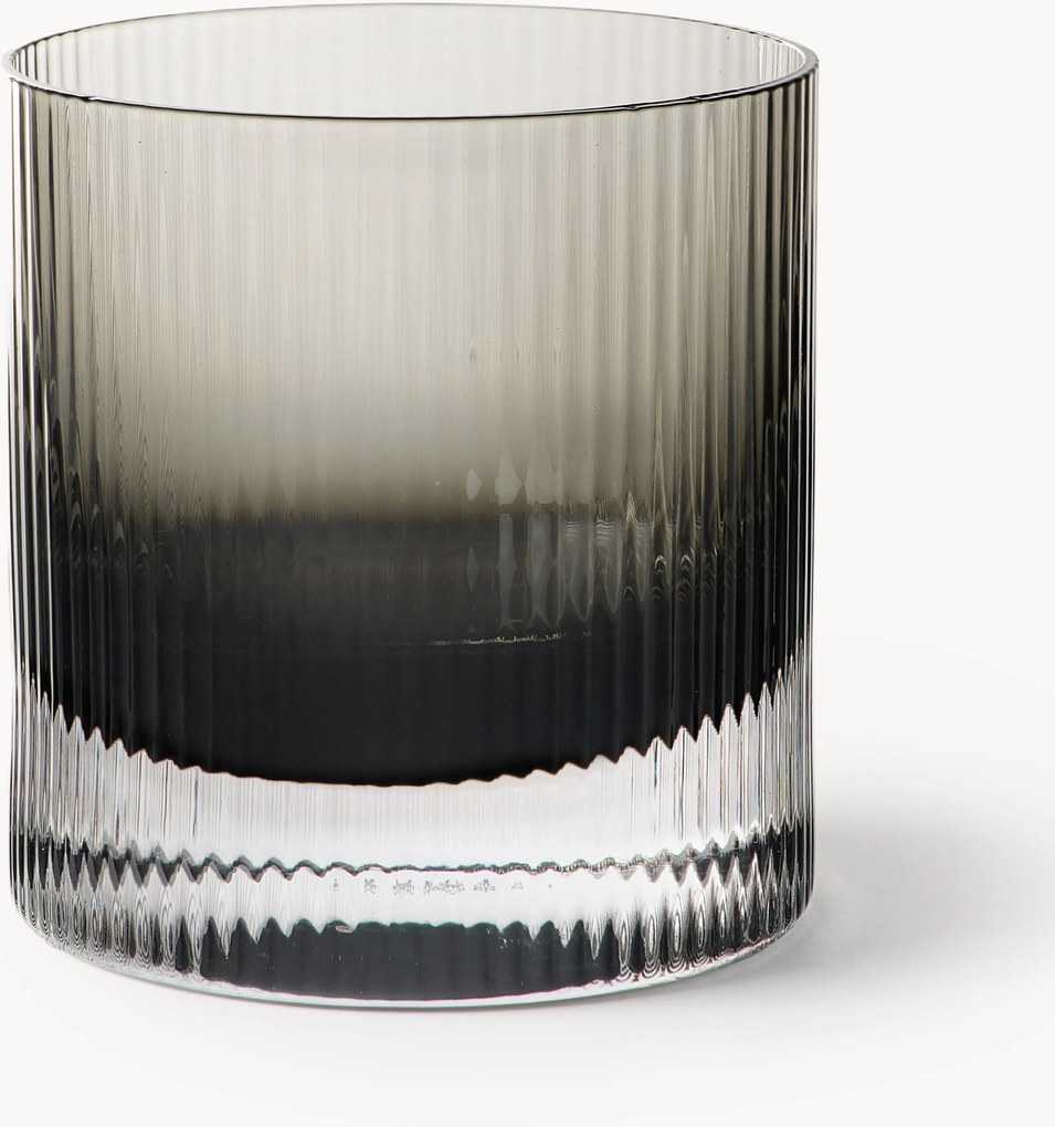 Mondgeblazen glazen tumblers Ripple, 2-delig, 250 ml