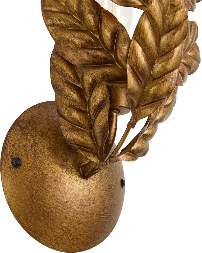 Art Deco wandlamp antiek goud - Linden