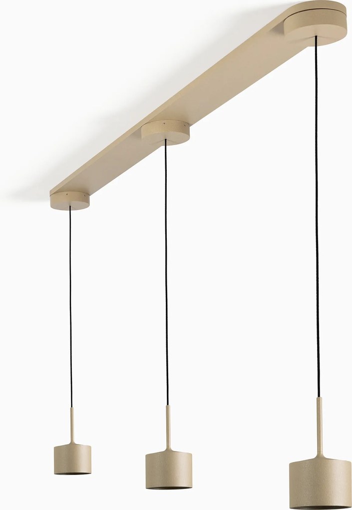 June 3-lichts Hanglamp Champagne