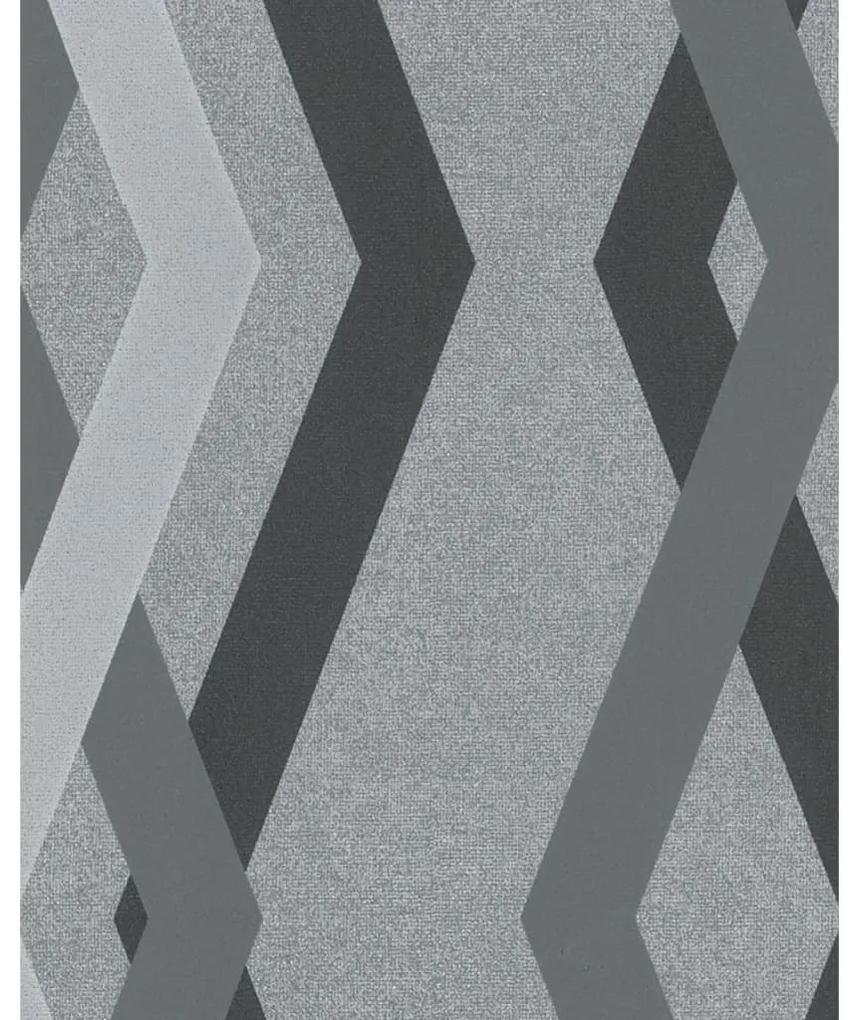 Noordwand Topchic Behang Graphic Lines Diamonds grijs en zwart