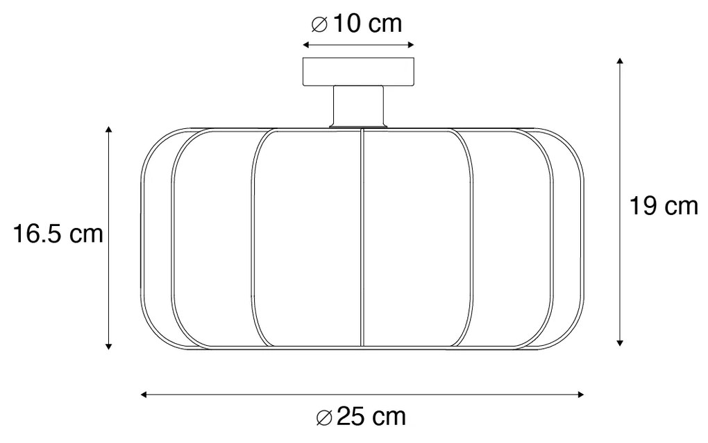 Japandi plafondlamp wit 25cm - Madleine