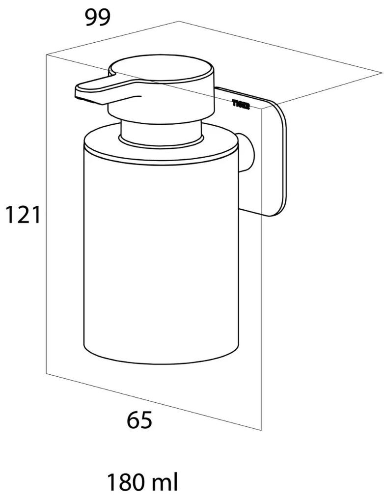 Tiger Colar zeepdispenser 180ml zwart