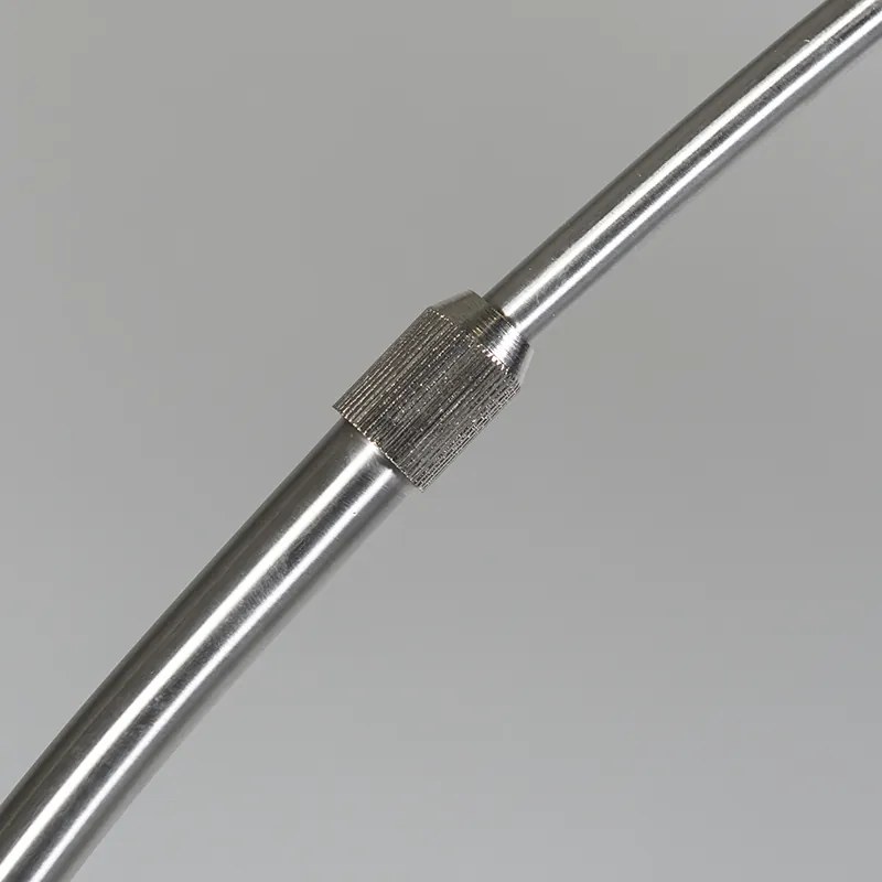 Moderne booglamp staal met zwarte stoffen kap - Arc Basic