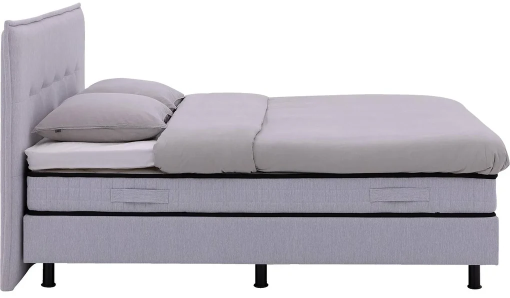 Goossens Basic Boxspring Compleet Kaja, 160 x 200 cm box (= 2x 80cmx 200cm) 1x matras gestoffeerd pocketvering, 1x matrastopper gestoffeerd