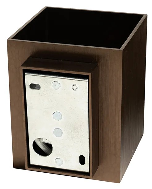 Moderne wandlamp donkerbrons vierkant - Sola