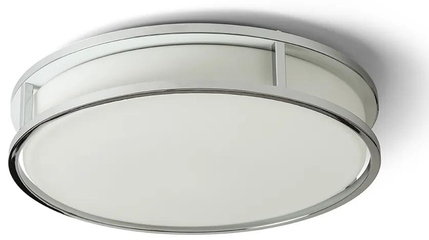 RENDL R13678 GRANDE LED opbouwlamp, badkamer IP44 Opaalglas/Chroom