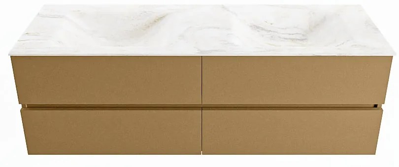 Mondiaz Vica DLux badmeubel 150cm oro 4 lades met wastafel ostra dubbel 2 kraangaten