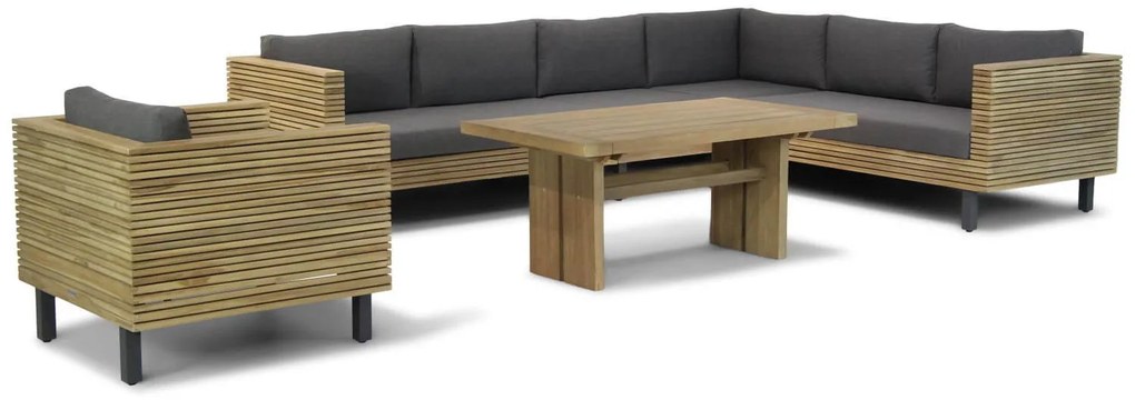 Dining Loungeset 7 personen Teak Old teak greywash  Lifestyle Garden Furniture New York