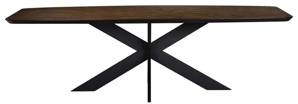 Richmond Interiors Bonvoy Eettafel Deens Ovaal Met Schuine Rand Bruin 235 Cm - 235 X 100cm.