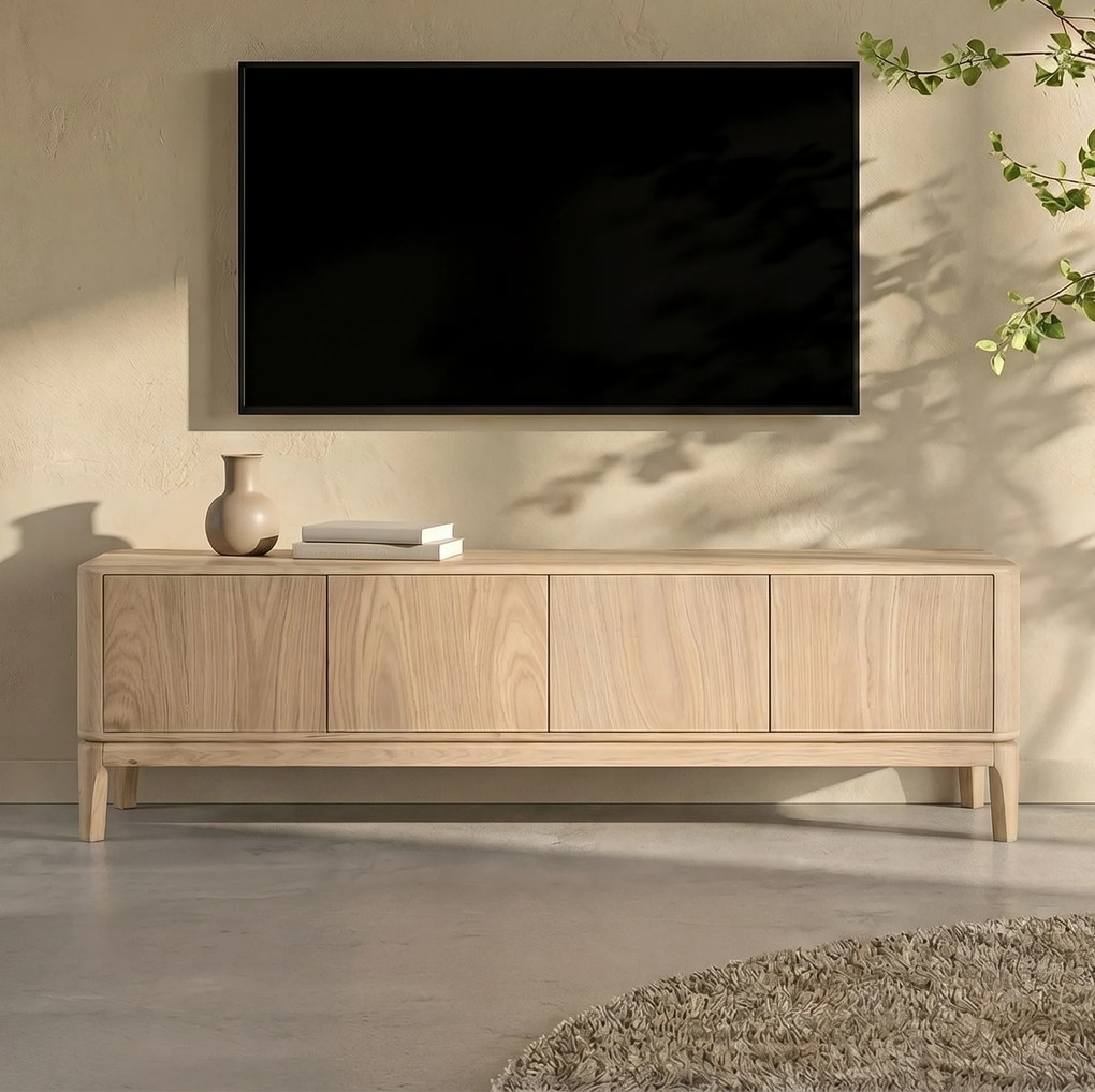 Tv-meubel Licht Eiken Hout 170 Cm - 170x40x50cm.