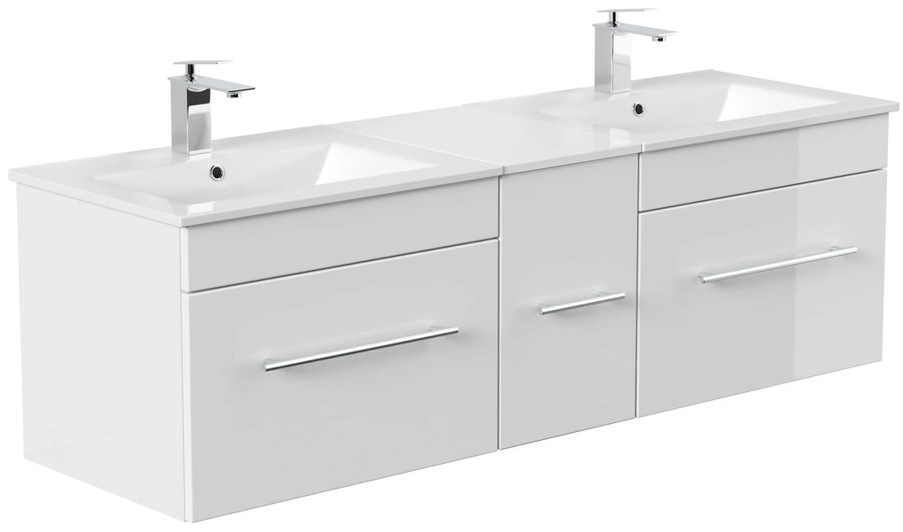 Saniclear Fortuna Badkamermeubel 150 hoogglans wit