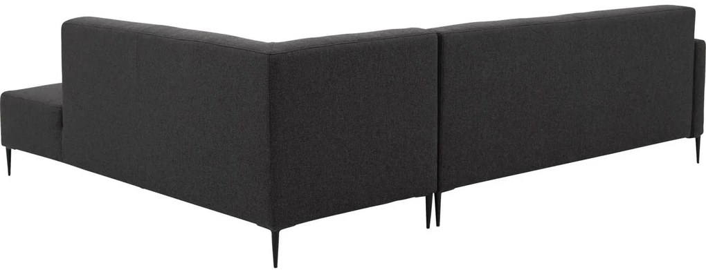 Goossens Key West grijs, stof, 3-zits, modern design met ligelement rechts