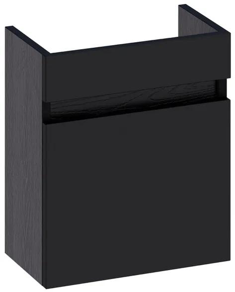 BRAUER Solution Fonteinonderkast - 40x45x22cm - 1 linksdraaiende deur - MFC - black wood FO-SLLBW
