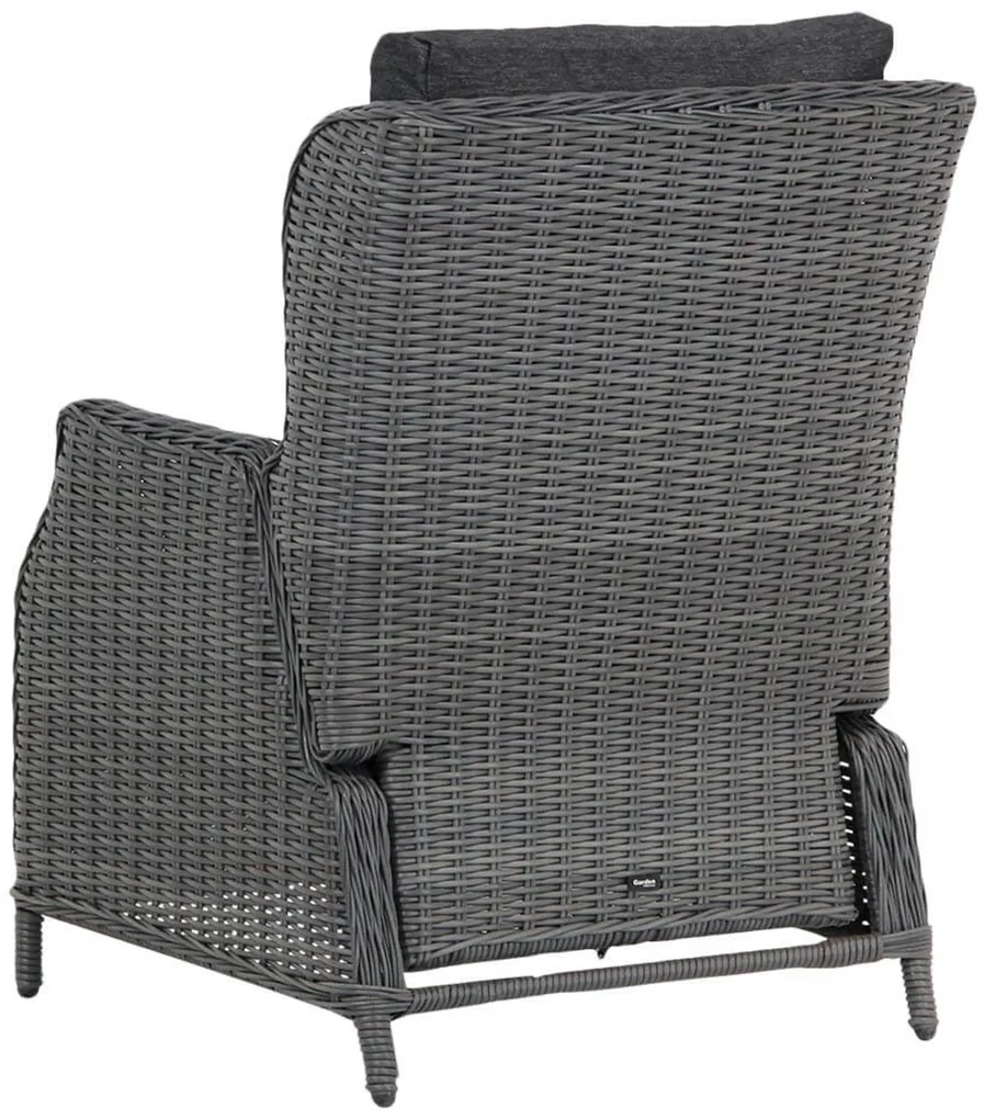 Bistroset 2 personen Wicker Zwart Garden Collections Chicago