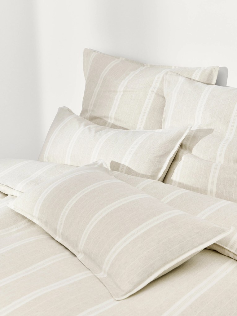 Gestreepte flanellen kussenhoes Belinda