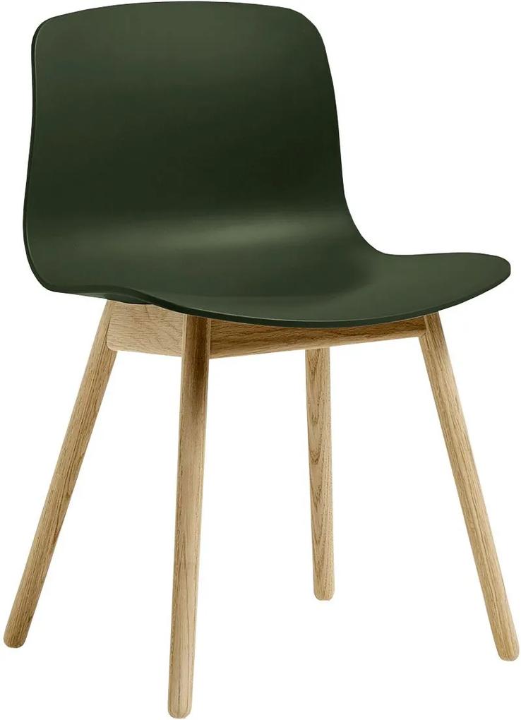 Hay AAC12 stoel met mat gelakt onderstel Green