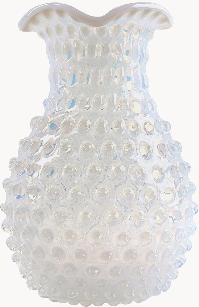 Mondgeblazen vaas Hobnail Blonde, H 21 cm