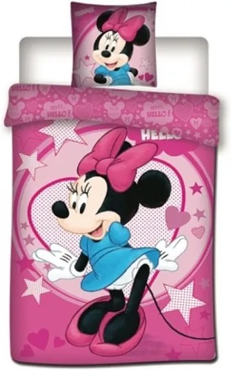 Dekbedovertrek Minnie Mouse roze 140 x 200 cm
