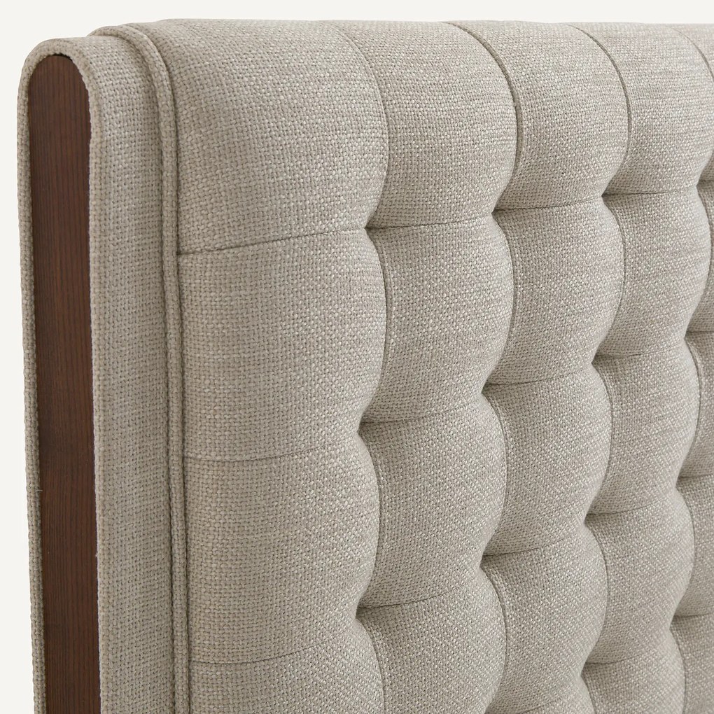 Gestoffeerd hoofdbord L220cm structuurstof Alezan