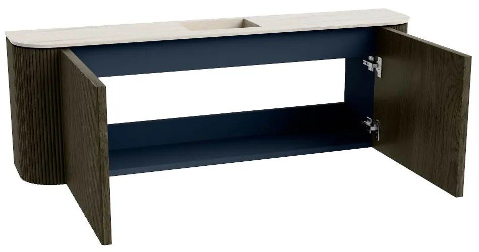 Mondiaz Joya DLux 125cm toiletmeubel ronding links/rechts shadow met wastafel faye midden 1 kraangat meli