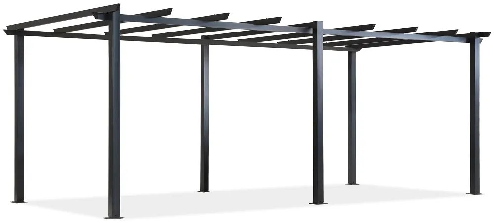 Barbados 3 x 6 m antraciet Garden Point metalen terras pergola frame