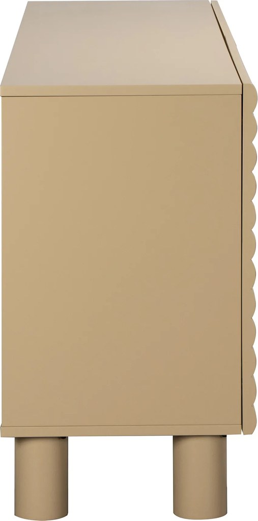 Mat Dressoir Met Strepen Zandkleur 150 Cm - 150x40x75cm.