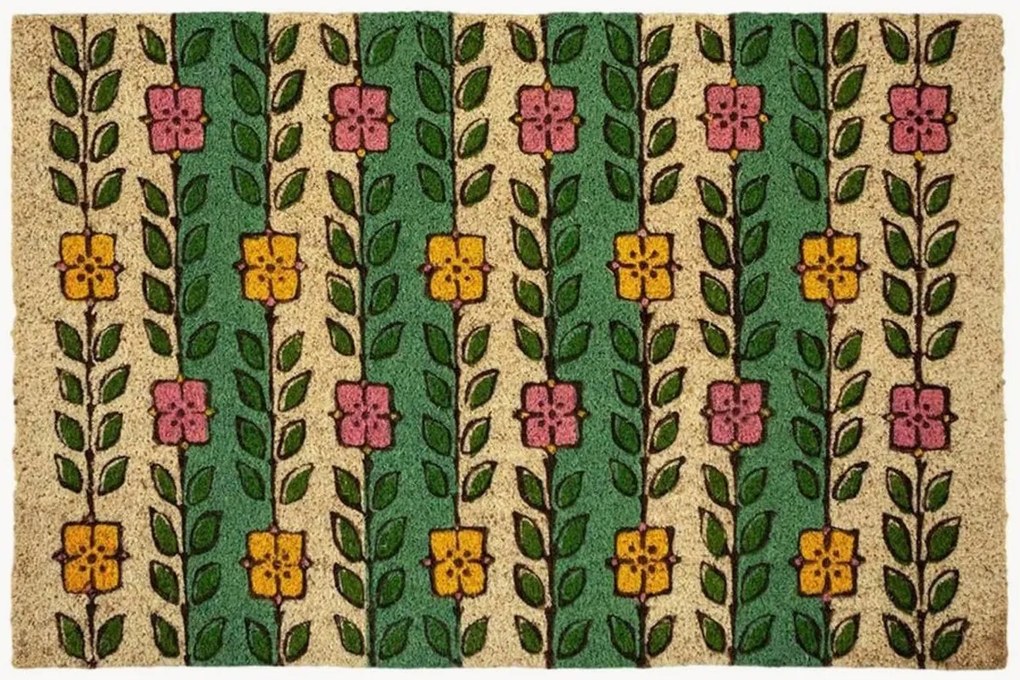 Handbeschilderde kokos deurmat Espalier