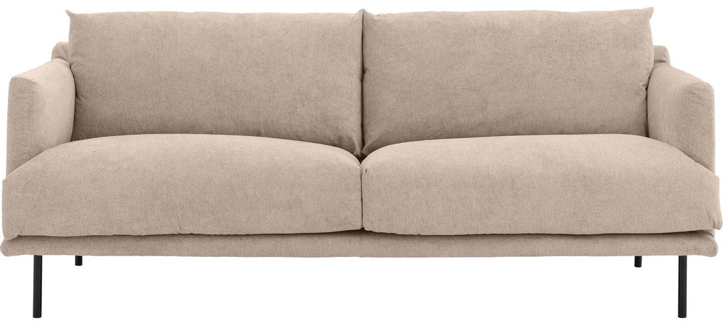 Goossens Bank Luxor Stof beige, stof, 2-zits, modern design