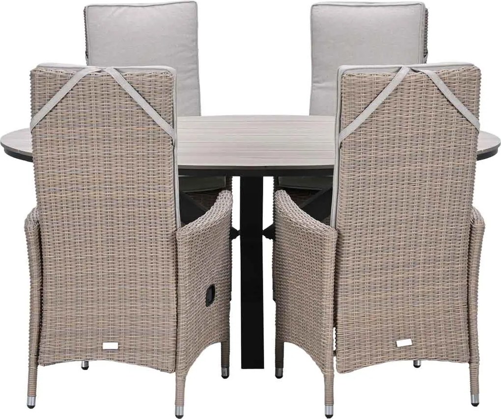 Garden Impressions Collin tuinset 5-delig - Tulli tuintafel 180 x 115 cm - light teak vironwood