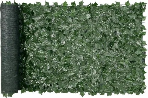 VEVOR Privacy Fence 99x249cm Kunstmatige groene privacy klimop schutting met gaas achterkant en versterkte verbinding Kunstmatige hagen met wijnbladeren als decoratie voor tuin en erf