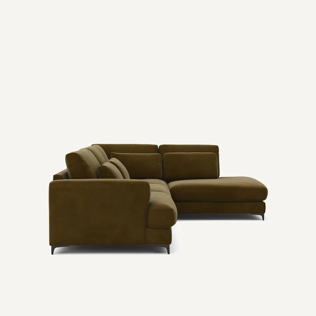 Omvormbare hoekbank rechts, fluweel, Marsile
